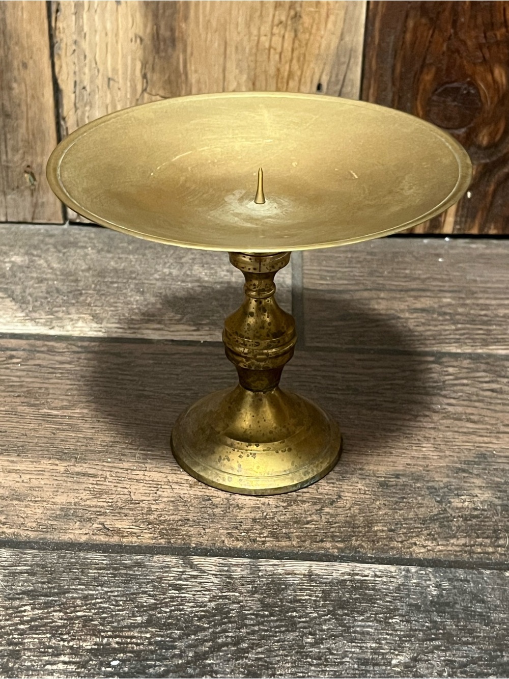 Brass Decorative Pedestal Candle Holder - Gold
